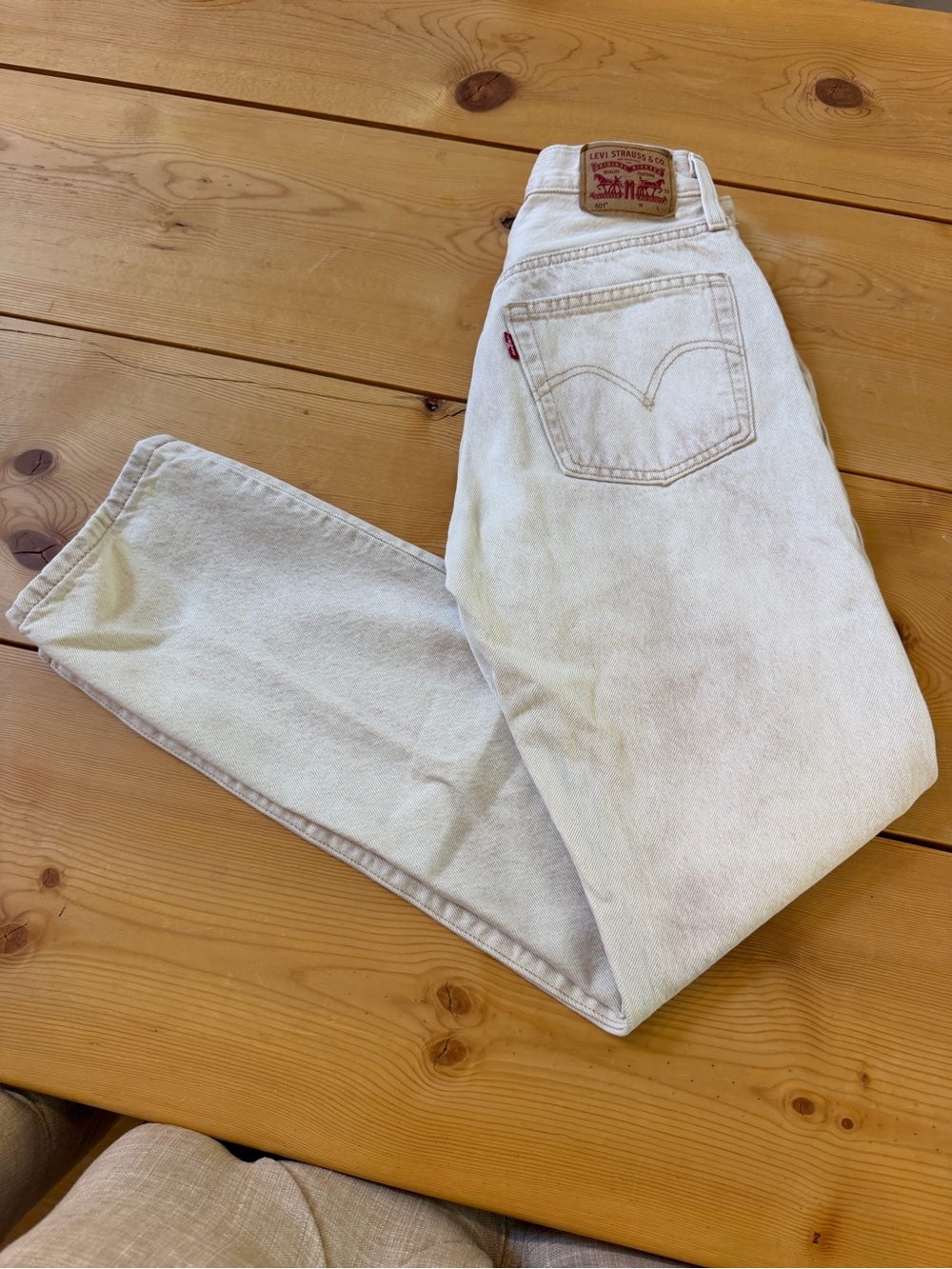 Levi's 501 Straight Jean- Cream Color